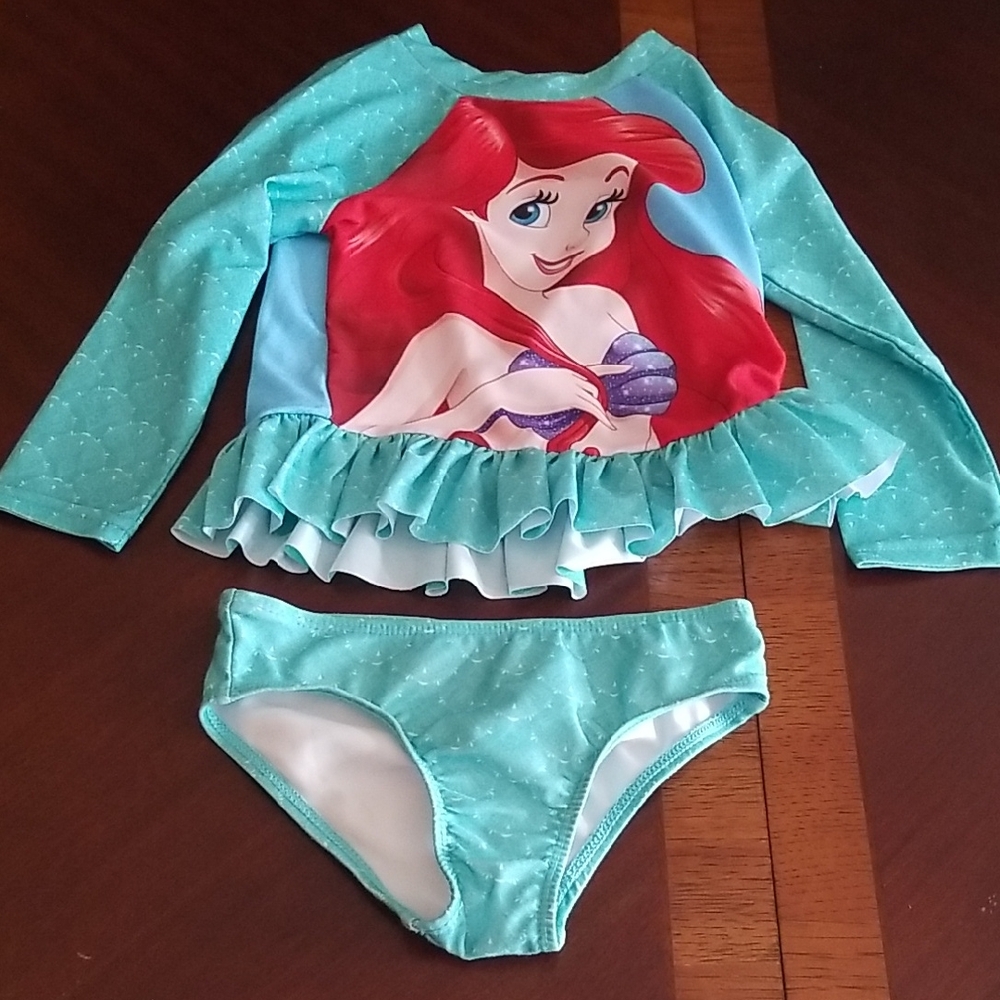 Disney Blue Ariel Swim Set with Little Mermaid Design